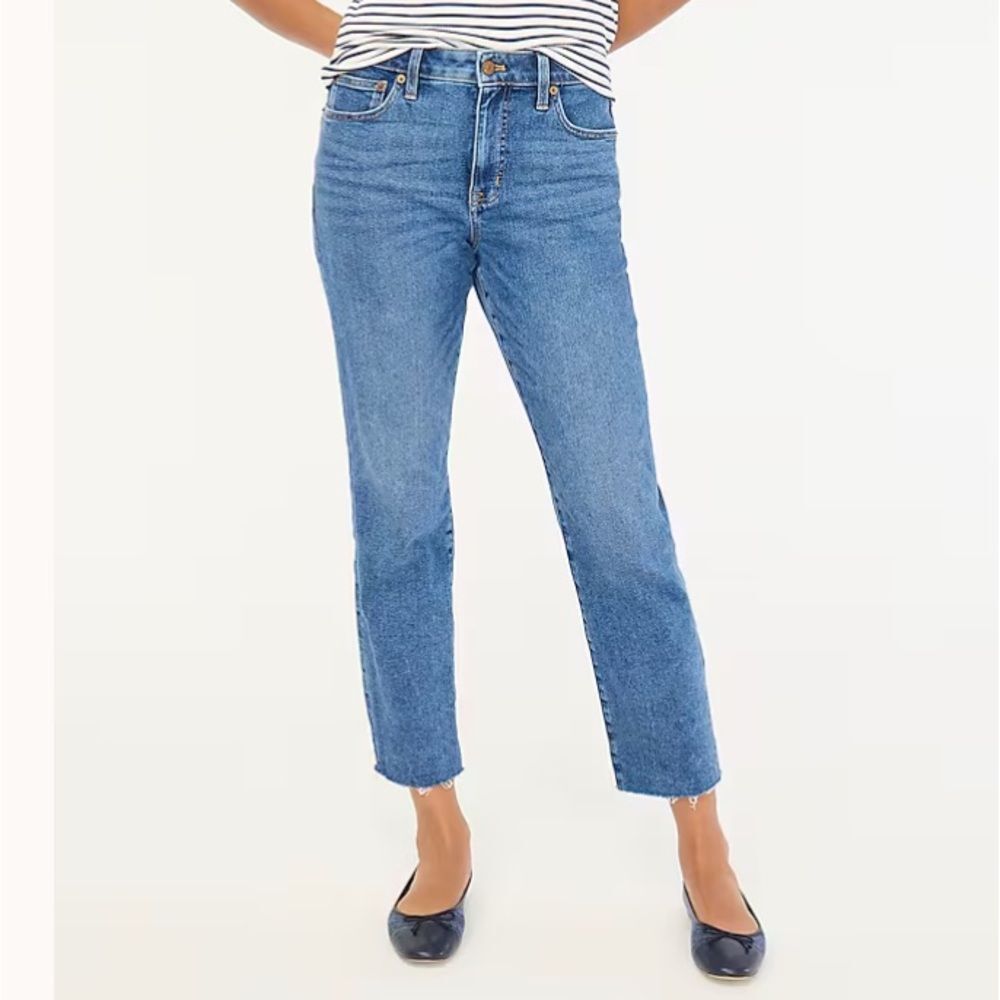 NWT J Crew Tall Curvy Essentials Straight Jeans in All-day Stretch Sz 29T